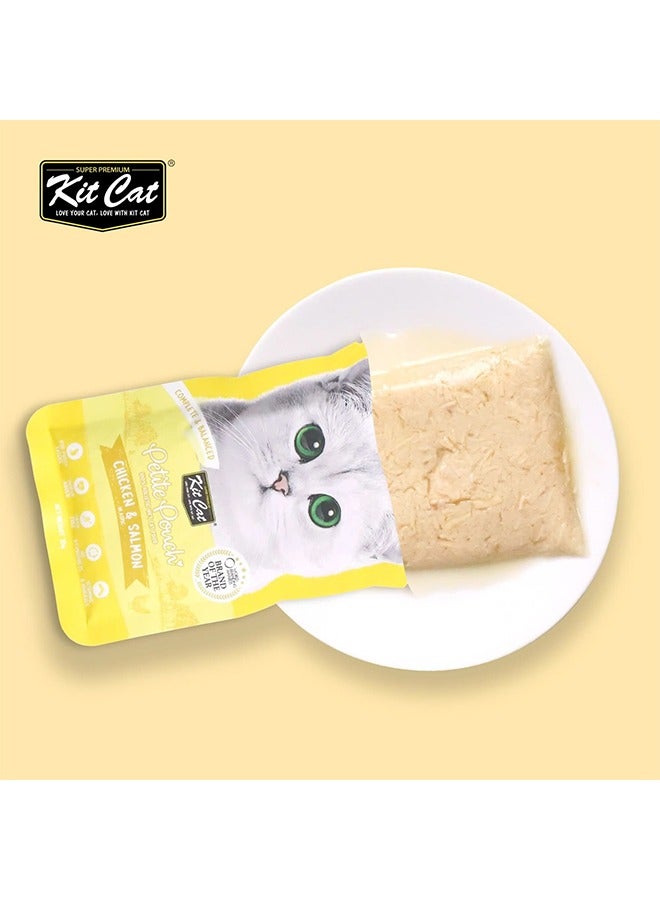 كيت كات طعام القطط الرطب بنكهة الدجاج والسلمون من بيتيت باوتش - 70 غرام (عبوة من 24 كيسًا) - Image 3